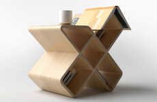 Asymmetrical Storage Side Tables