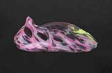 Colorfully Marbled Perforated Footwear
