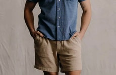 Breathable Textured Tweed Shorts